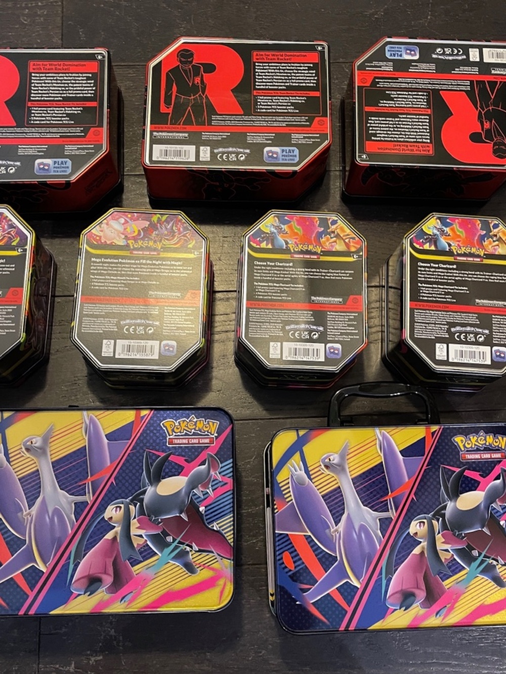LOT OF 12 Pokemon TCG Empty Tins Collector Chest Lunch Box Mini Tin Storage - Picture 5 of 10
